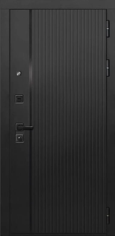 Входная дверь ДвериПРО L-45 СБ-1 (ст. белое, 16мм, капучино) DPRO204852 внешняя сторона